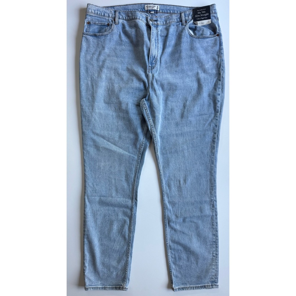 ABERCROMBIE &‎ FITCH The 90s Slim Straight Ultra High Rise Jean 36/22L (43x32)